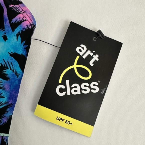 Art Class Girls XL (14/16) Black with Neon Blues and Pinks One Piece Swi… - Picture 5 of 7